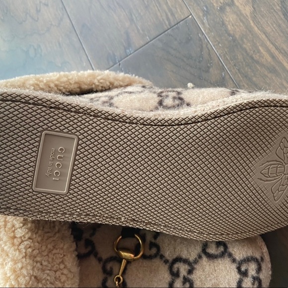 BRAND NEW IN BOX GUCCI REAL WOOL LAME GG MONOGRAM HORSEBIT BOOTS - Picture 4 of 7